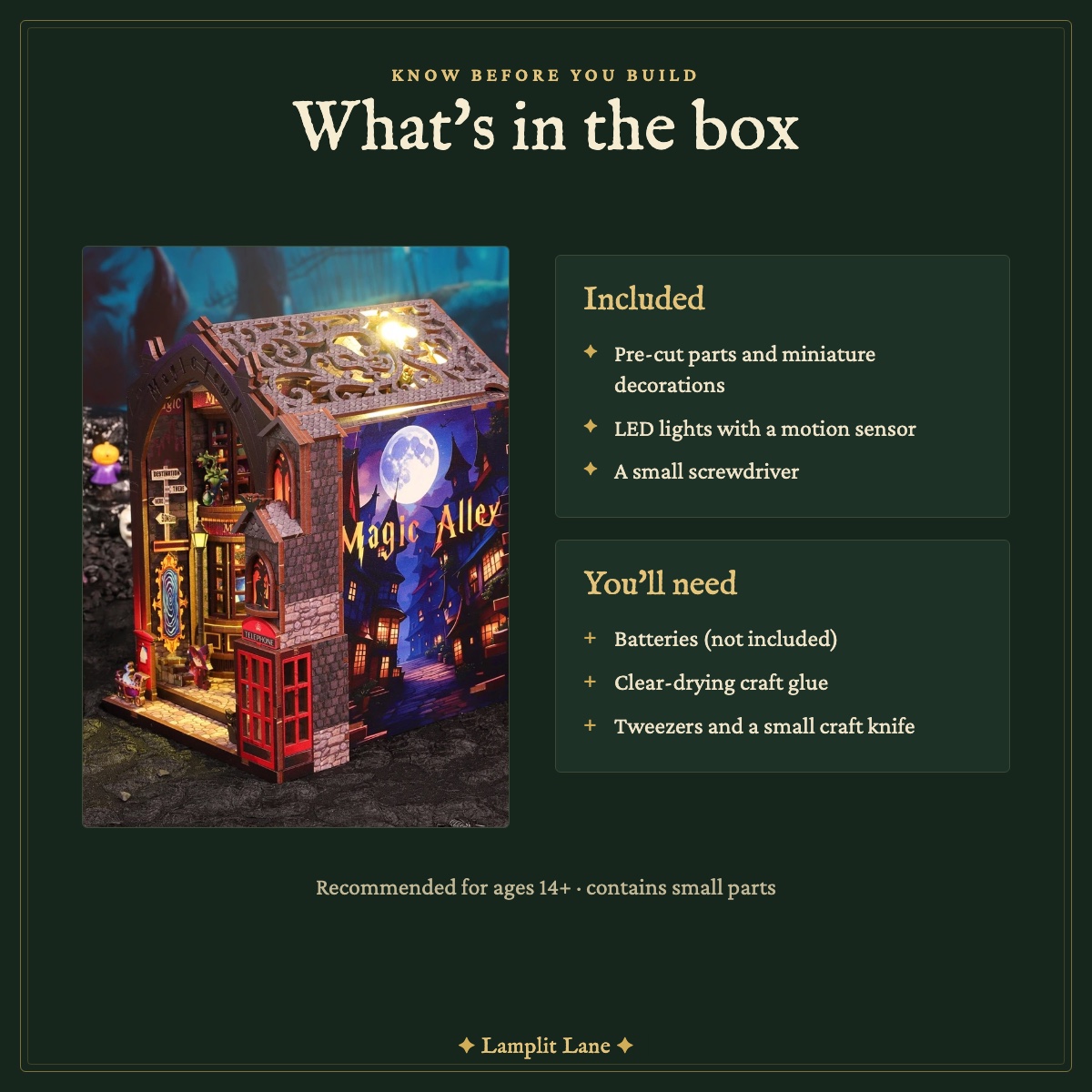 What is in the Magic Alley kit box and what you need